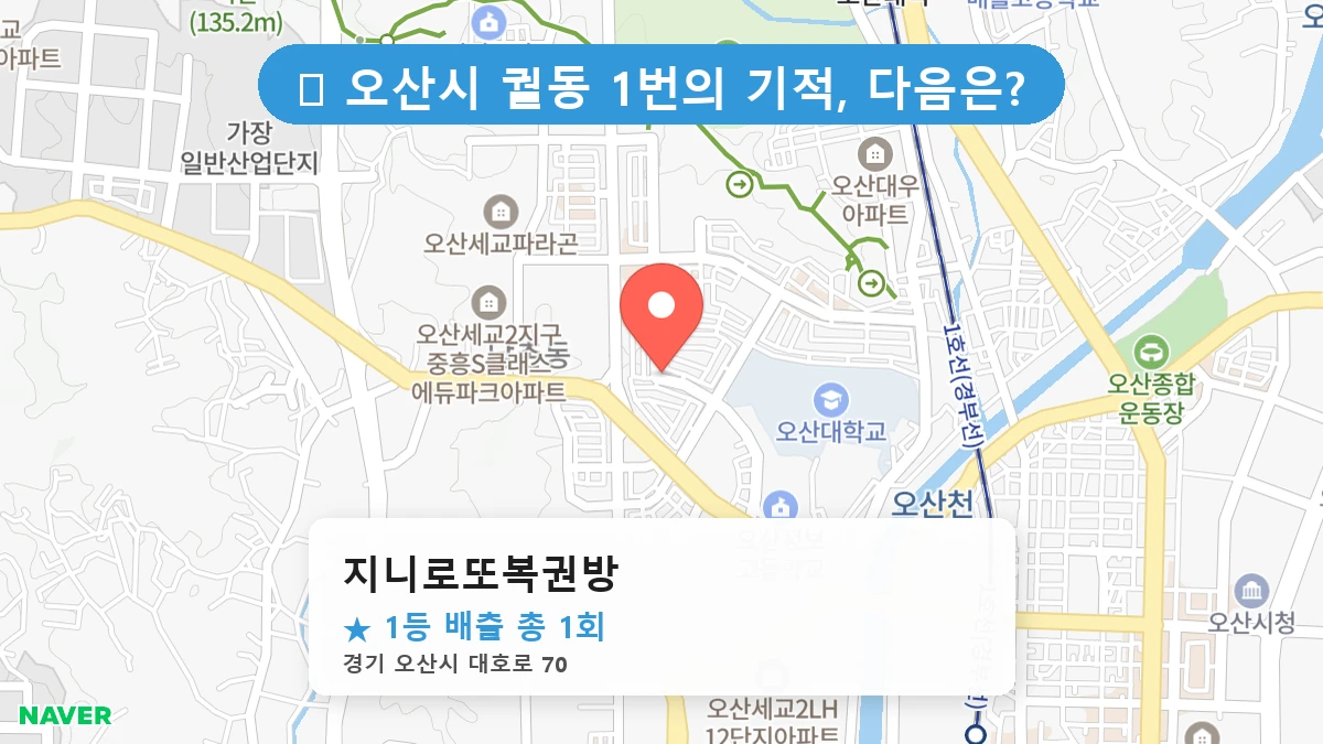 경기 오산시 궐동 궐동 로또 명당 지니로또복권방 1등 당첨 배출점 전경