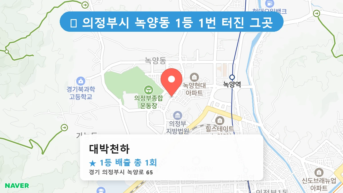 경기 의정부시 녹양동 녹양동 로또 명당 대박천하 1등 당첨 배출점 전경