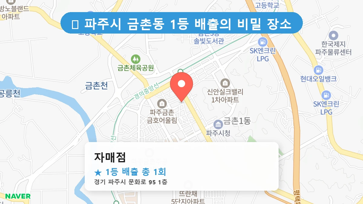 경기 파주시 금촌동 금촌동 로또 명당 자매점 1등 당첨 배출점 전경