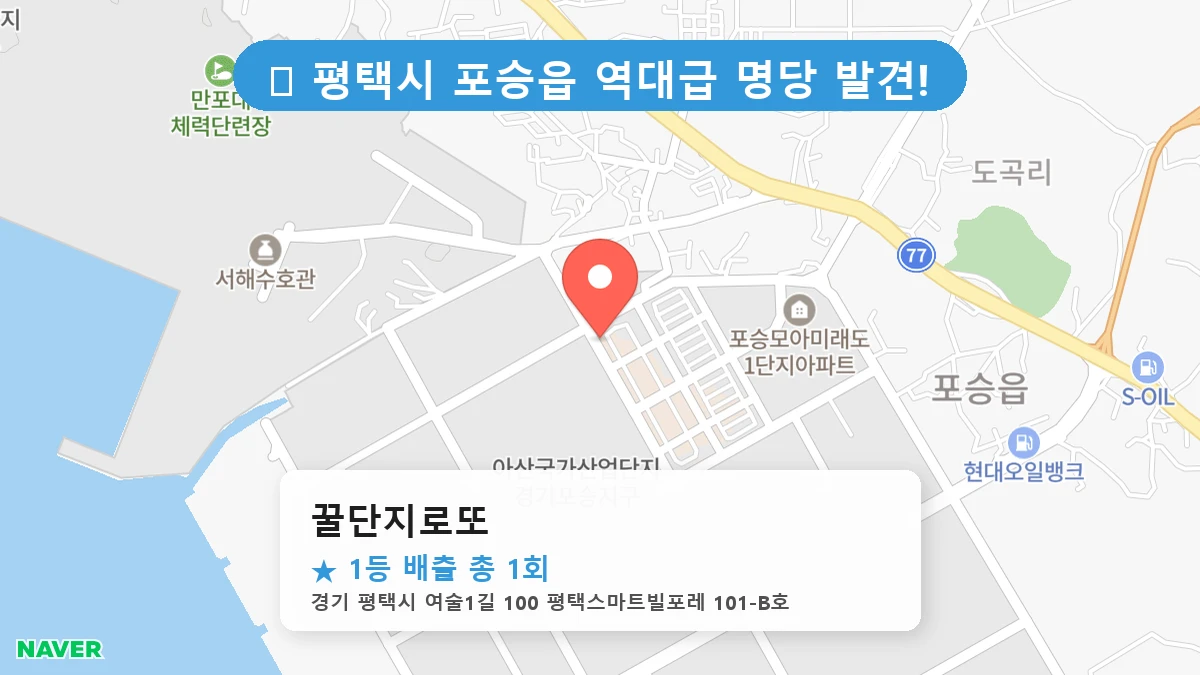 경기 평택시 포승읍 포승읍 로또 명당 꿀단지로또 1등 당첨 배출점 전경