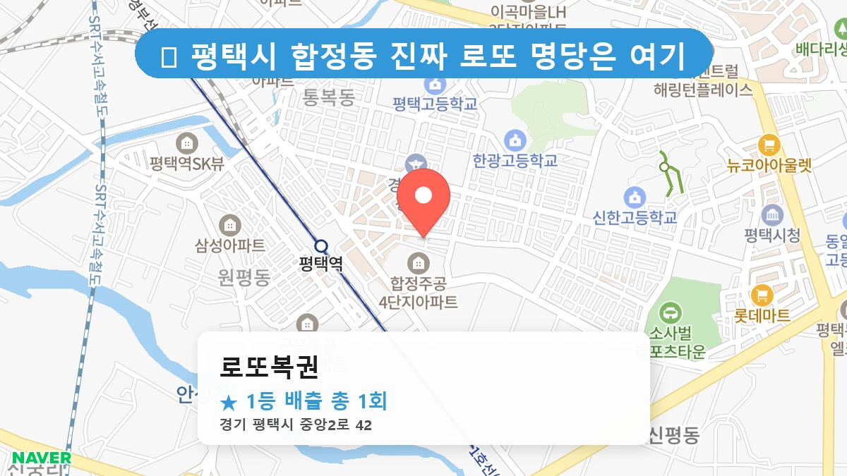 경기 평택시 합정동 합정동 로또 명당 로또복권 1등 당첨 배출점 전경