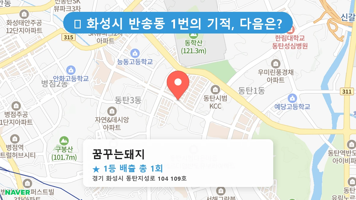 경기 화성시 반송동 반송동 로또 명당 꿈꾸는돼지 1등 당첨 배출점 전경