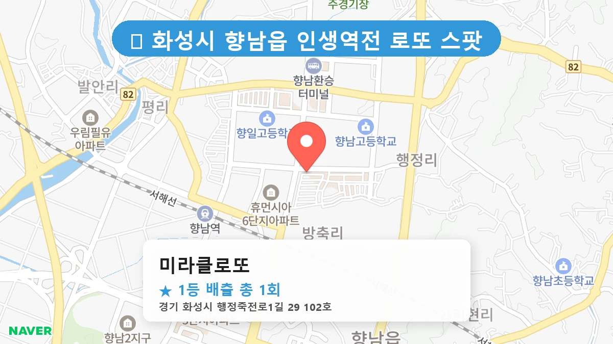 경기 화성시 향남읍 향남읍 로또 명당 미라클로또 1등 당첨 배출점 전경