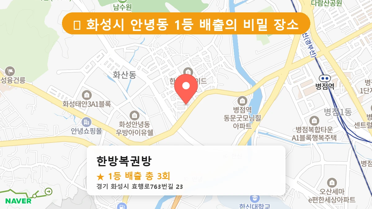경기 화성시 안녕동 로또 명당 한방복권방 1등 당첨 배출점 전경