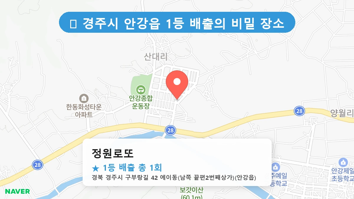 경북 경주시 안강읍 안강읍 로또 명당 정원로또 1등 당첨 배출점 전경
