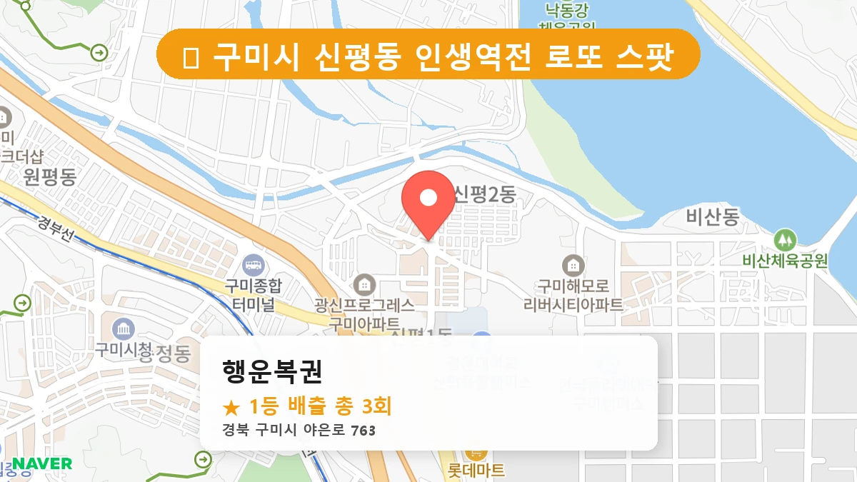 경북 구미시 신평동 신평동 로또 명당 행운복권 1등 당첨 배출점 전경
