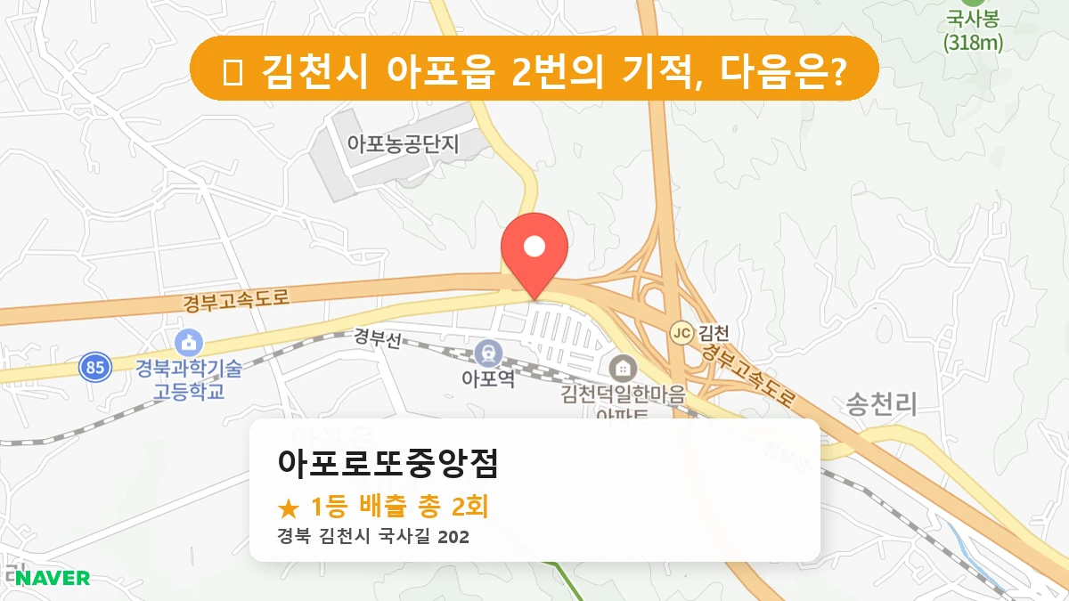 경북 김천시 아포읍 아포읍 로또 명당 아포로또중앙점 1등 당첨 배출점 전경