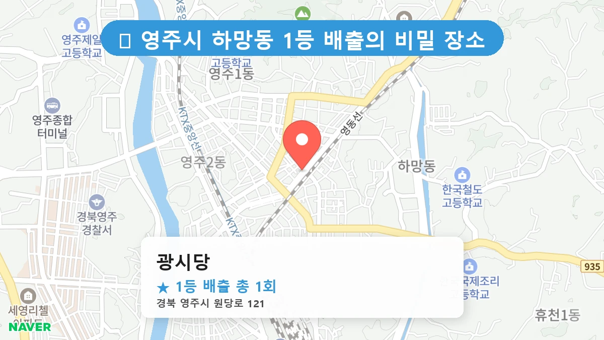 경북 영주시 하망동 하망동 로또 명당 광시당 1등 당첨 배출점 전경