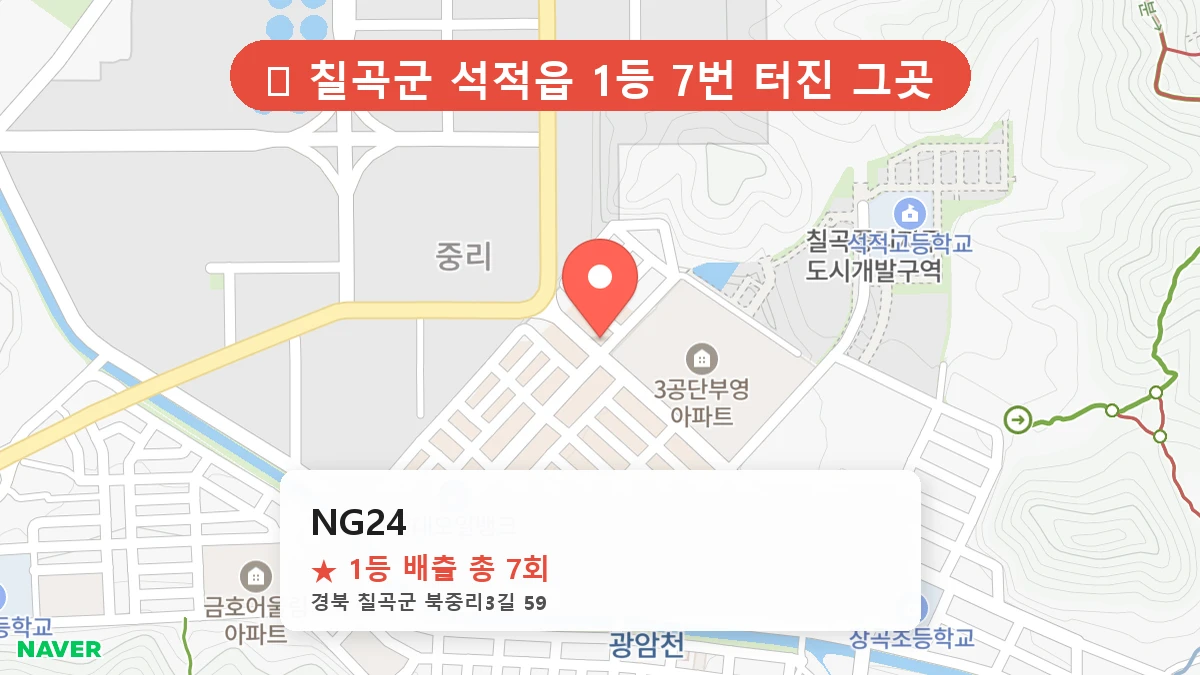 경북 칠곡군 석적읍 석적읍 로또 명당 NG24 1등 당첨 배출점 전경
