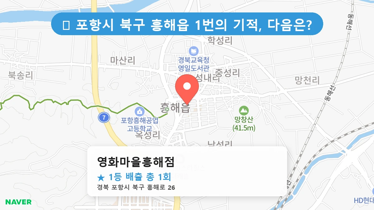 경북 포항시 북구 흥해읍 흥해읍 로또 명당 영화마을흥해점 1등 당첨 배출점 전경