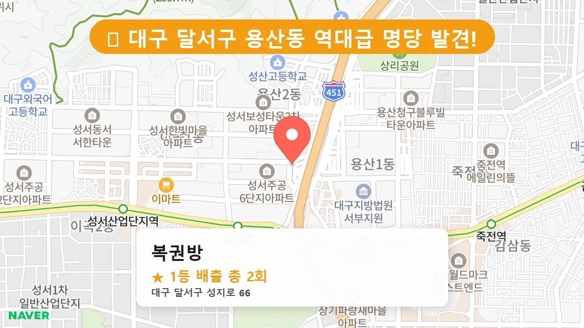대구 달서구 용산동 용산동 로또 명당 복권방 1등 당첨 배출점 전경