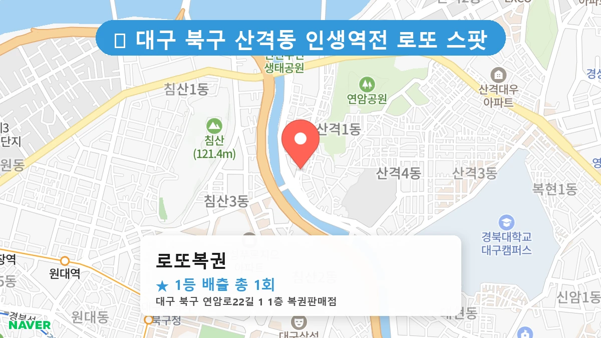 대구 북구 산격동 산격동 로또 명당 로또복권 1등 당첨 배출점 전경