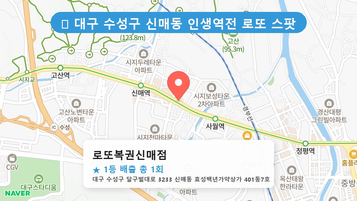 대구 수성구 신매동 신매동 로또 명당 로또복권신매점 1등 당첨 배출점 전경