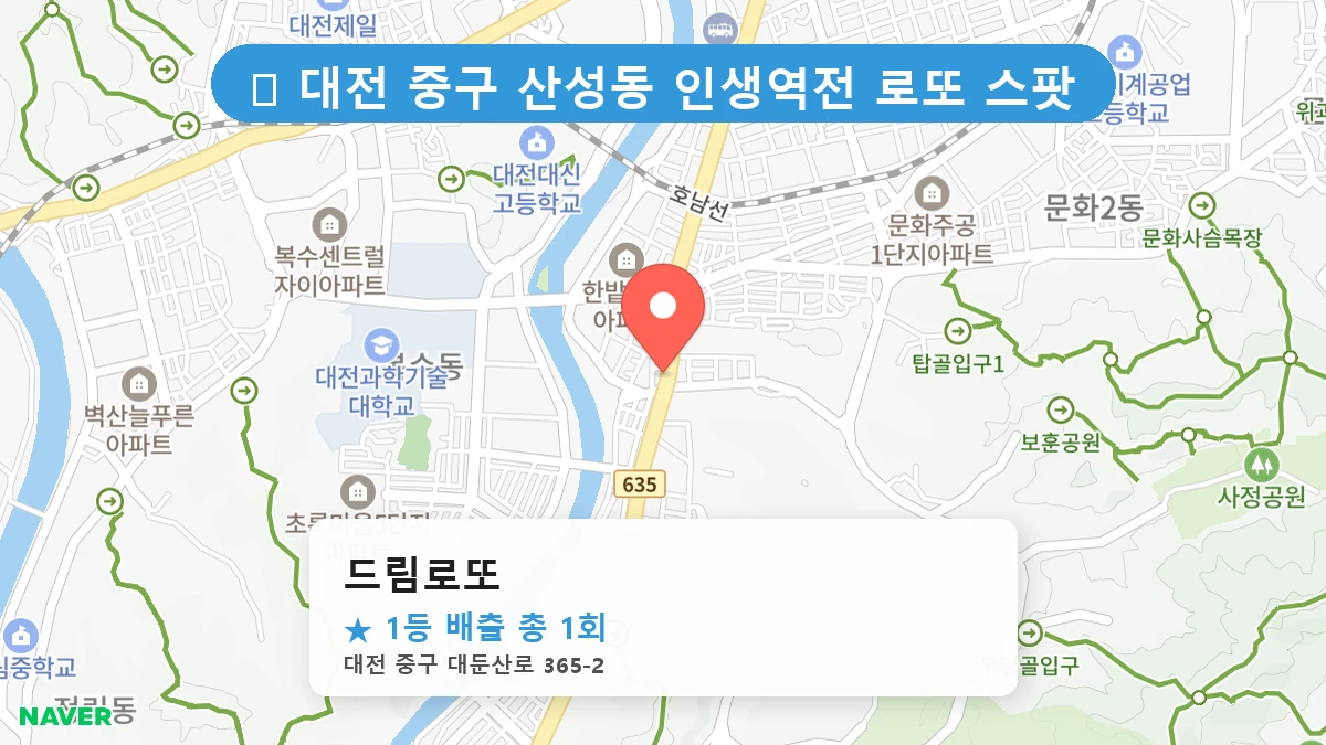 대전 중구 산성동 산성동 로또 명당 드림로또 1등 당첨 배출점 전경