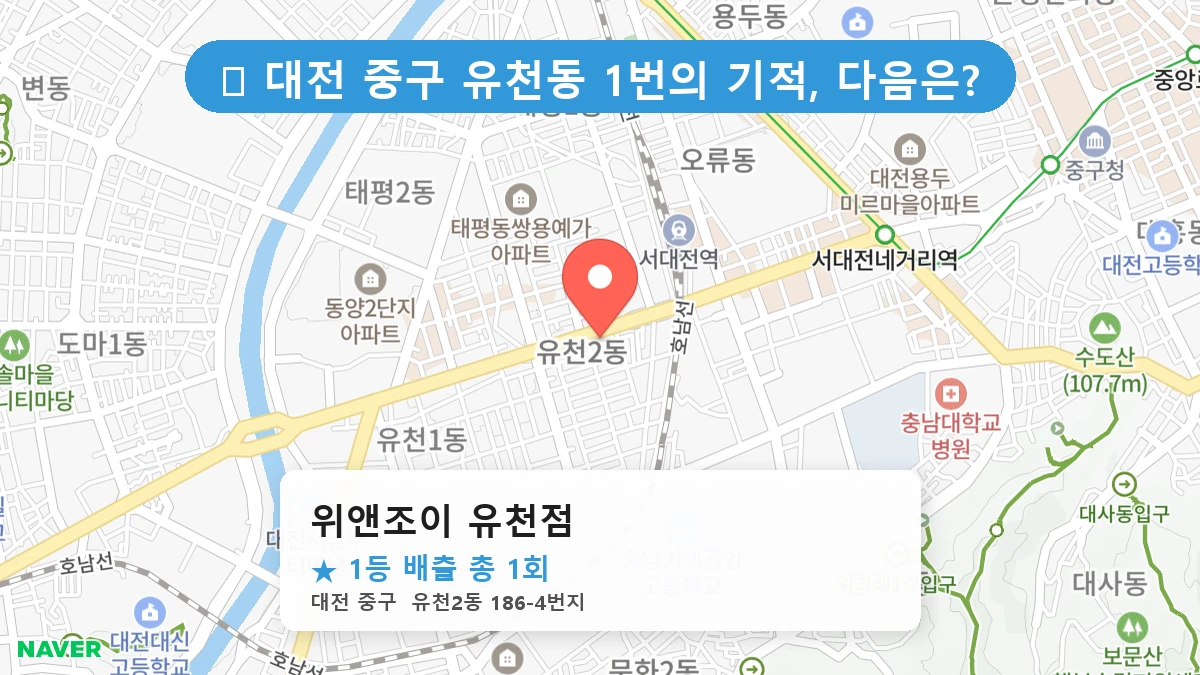대전 중구 유천동 유천동 로또 명당 위앤조이 유천점 1등 당첨 배출점 전경