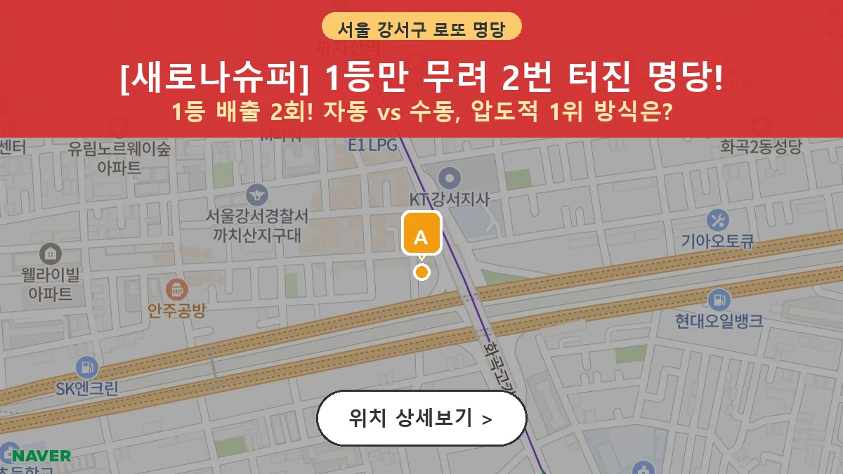 서울 강서구 화곡동 로또 명당 새로나슈퍼 1등 당첨 배출점 전경