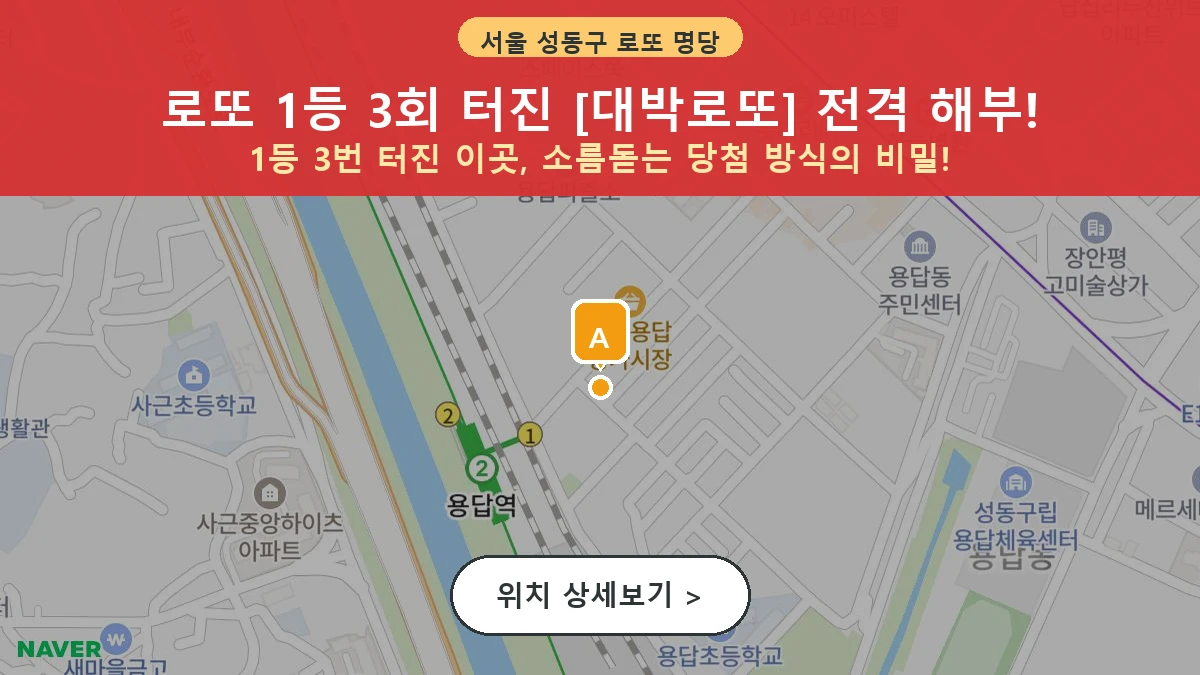 서울 성동구 용답동 로또 명당 대박로또 1등 당첨 배출점 전경