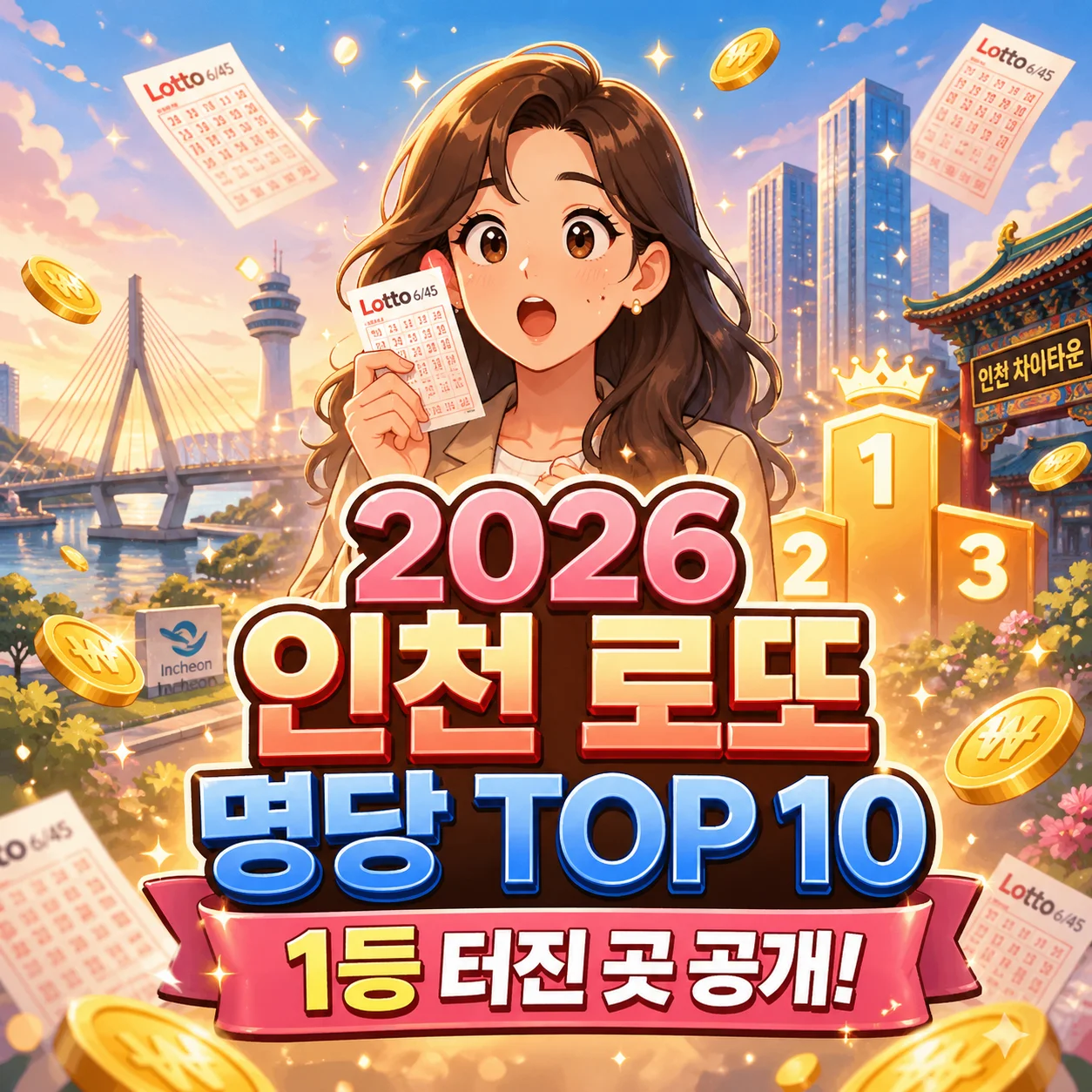 인천 로또 명당 순위 TOP 10 로또 성지 1등 판매점